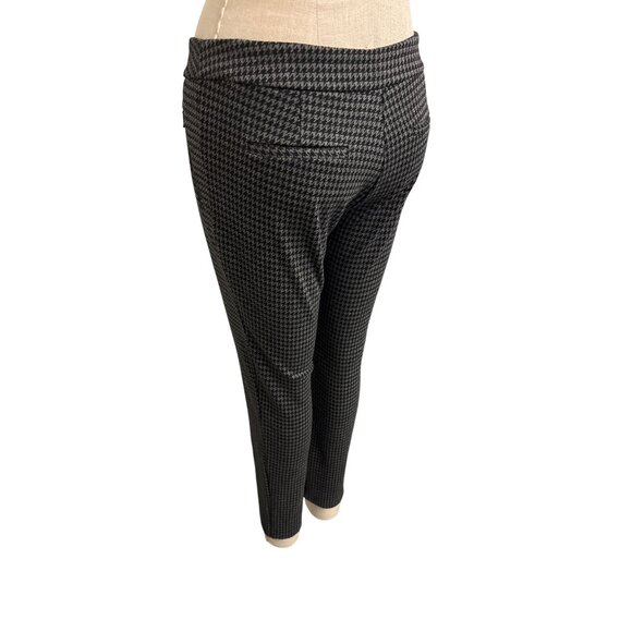 J.McLaughlin Womens Houndstooth Patterned Slim Fit Pants Size 0 Black/Gray Rayon - Picture 2 of 13